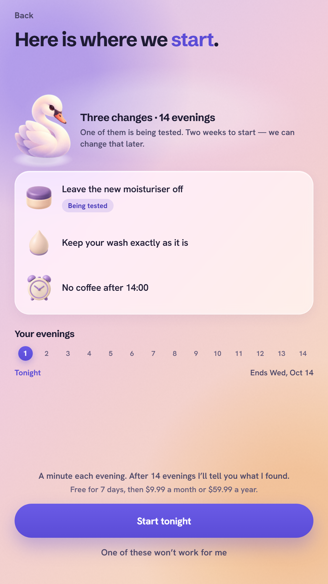 A plan of three small changes